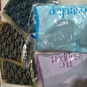 Silkies large(2) and x-large(3)panty hose (New) lg/ taupe and x-lg barely black